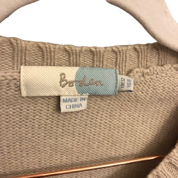 Boden Women’s Knit Sweater Tan Size 8 EUC - Picture 3 of 6